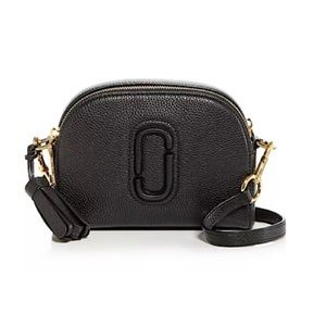 BNWT Marc Jacobs Shutter Leather Crossbody Camera Bag, Black with Gold, Rt $335
